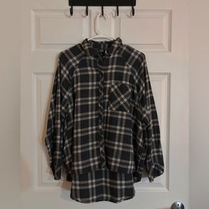 Oversized gray flannel
